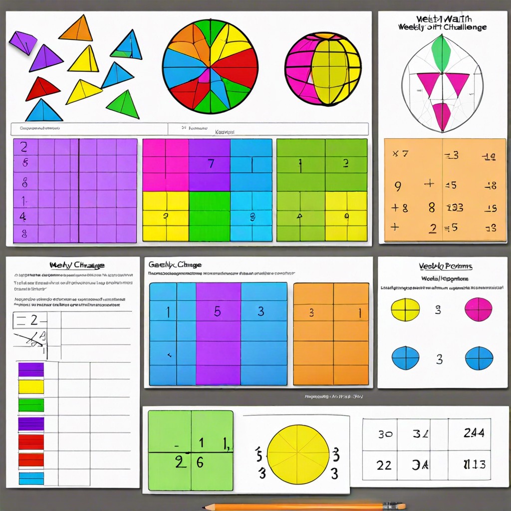 math challenge board weekly math problems to solve